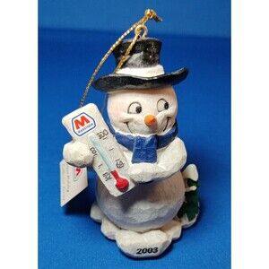 Marathon 2003 Series 3 Snowman Christmas Ornament Figure 4 of 6 Vintage 3.75”